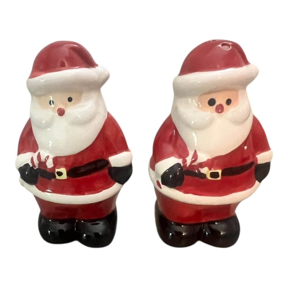 Vintage Santa Claus Ceramic Salt & Pepper Shaker Set, Approx. 4 inches Tall